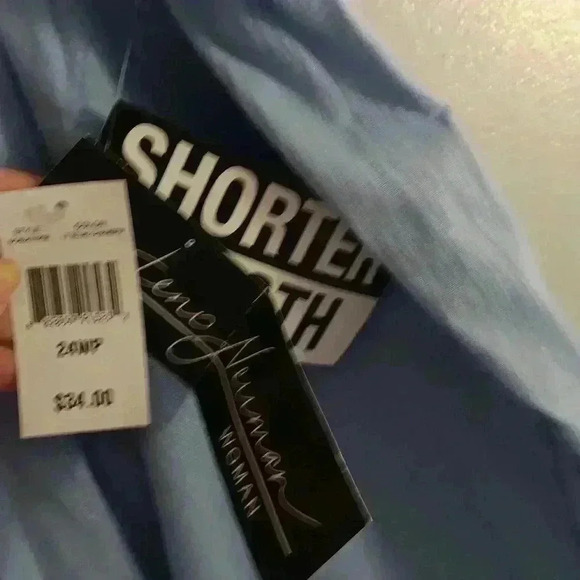 "JENO NEUMAN "NWT Light Blue Short Length Capri Pants Size 24W‎ Petites - Picture 3 of 5